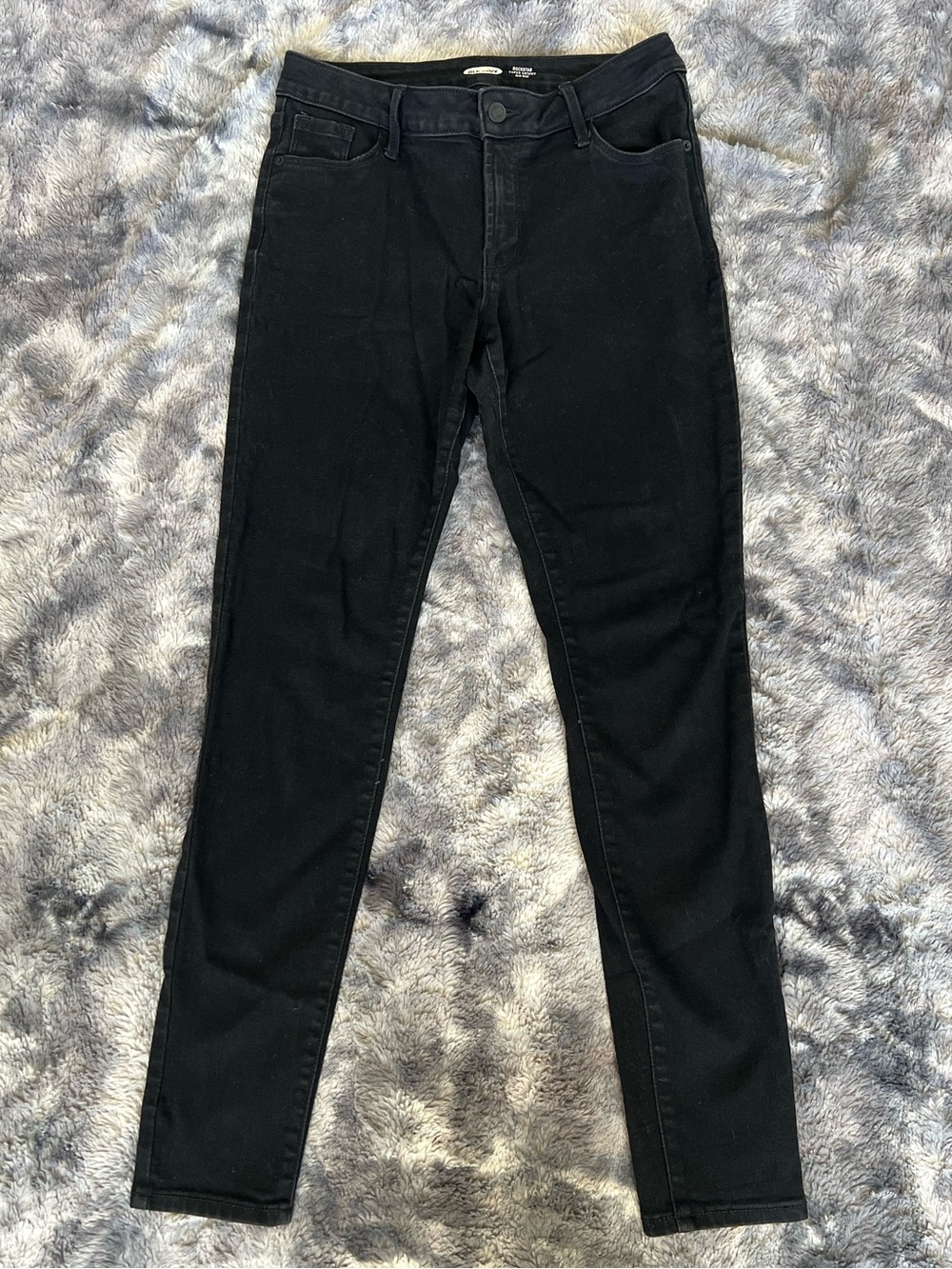 Old Navy Rockstar Super Skinny Mid Rise Black Jeans Size 4